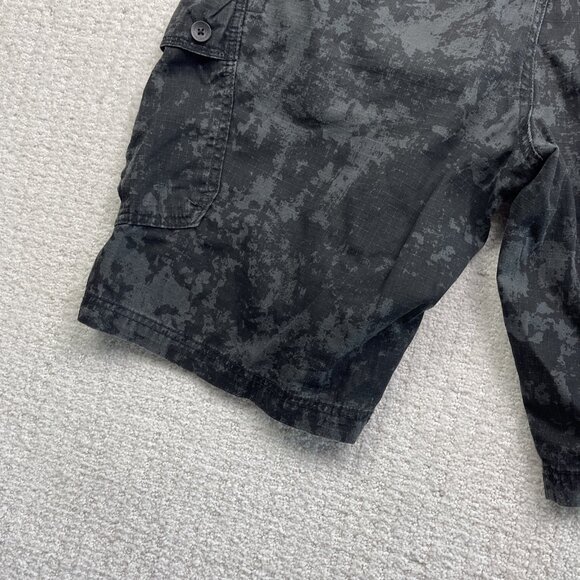 Calvin Klein Cargo Shorts Mens 38 Grey / Black Camo Camouflage Outdoor Y2K - Picture 14 of 14